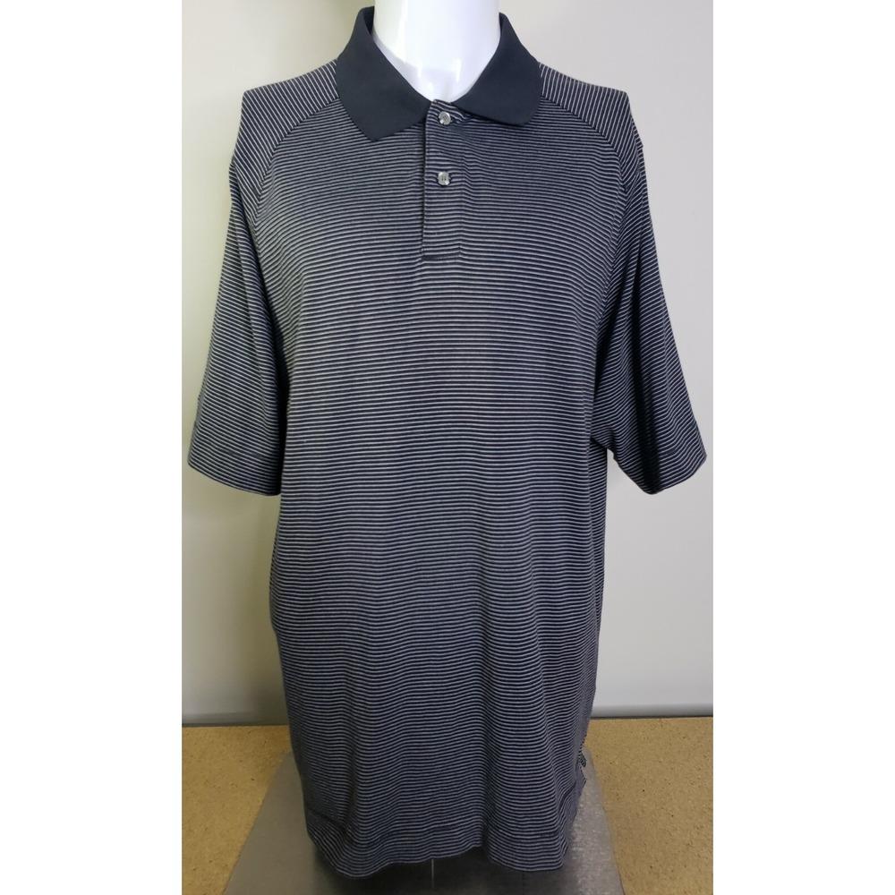 Callaway C-Tech Collard Polo Shirt Mens 2XL Striped Black‎ Short Sleeve Golfing